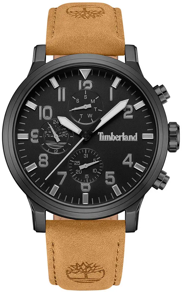 Timberland Timberland Herreklokke TDWGF0040701 Driscoll Sort/Lær Ø46 mm