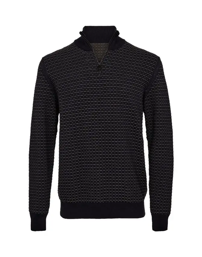 Gino Marcello Mens half zip modern fit