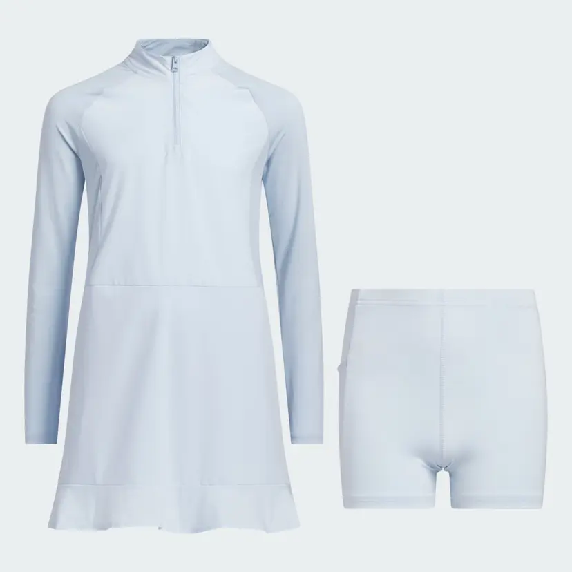 Adidas GIRLS QUARTER ZIP FRILL DRESS