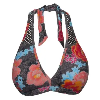 Esprit Esprit Peony Beach 2 Padded Halterneck Bikini Brun mønstret C 40 Dame