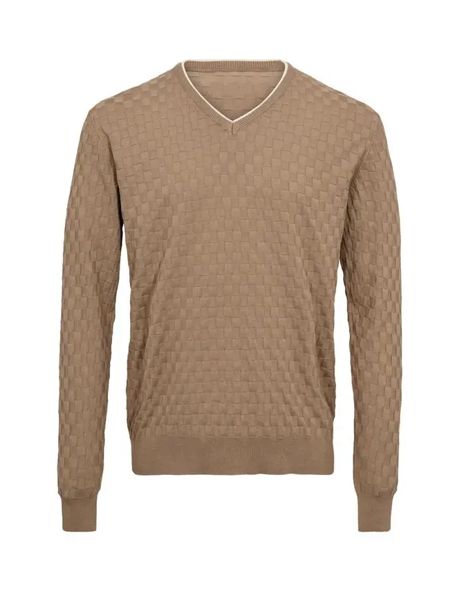 Black Blue V-neck knit regular fit