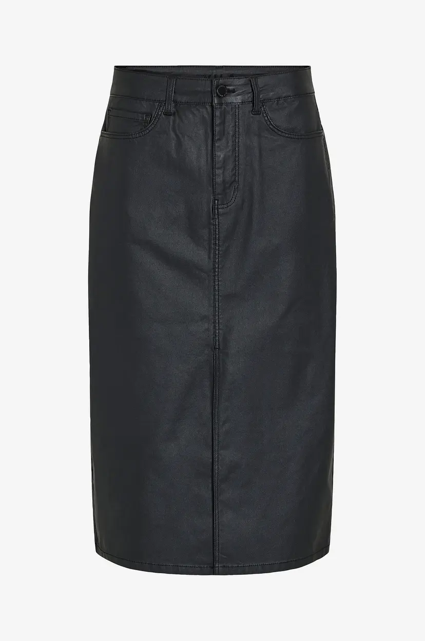 Vila Skjørt viMil RW Midi Coated Skirt - Svart