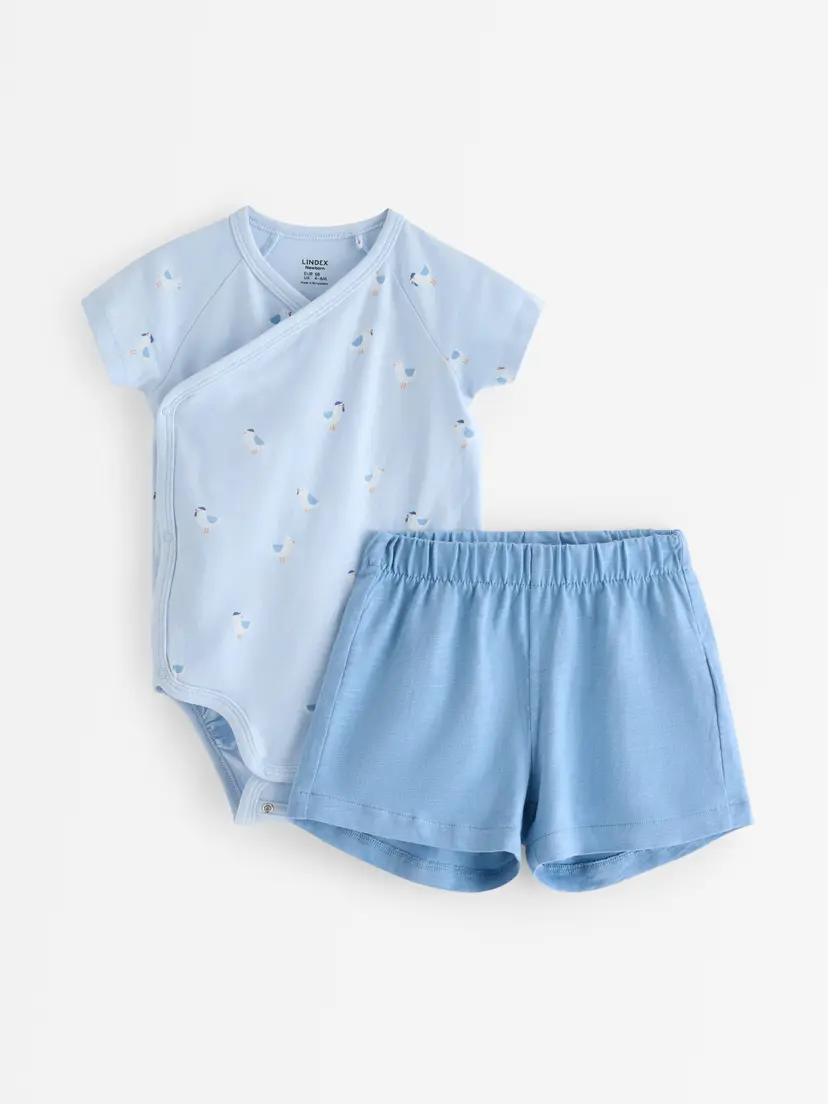 Lindex Sett - Omslagsbody og shorts