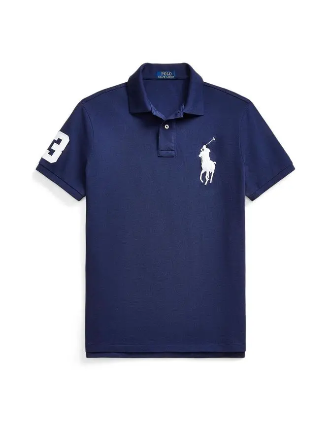 Ralph Lauren Custom Slim Fit Big Pony Mesh Polo Shirt