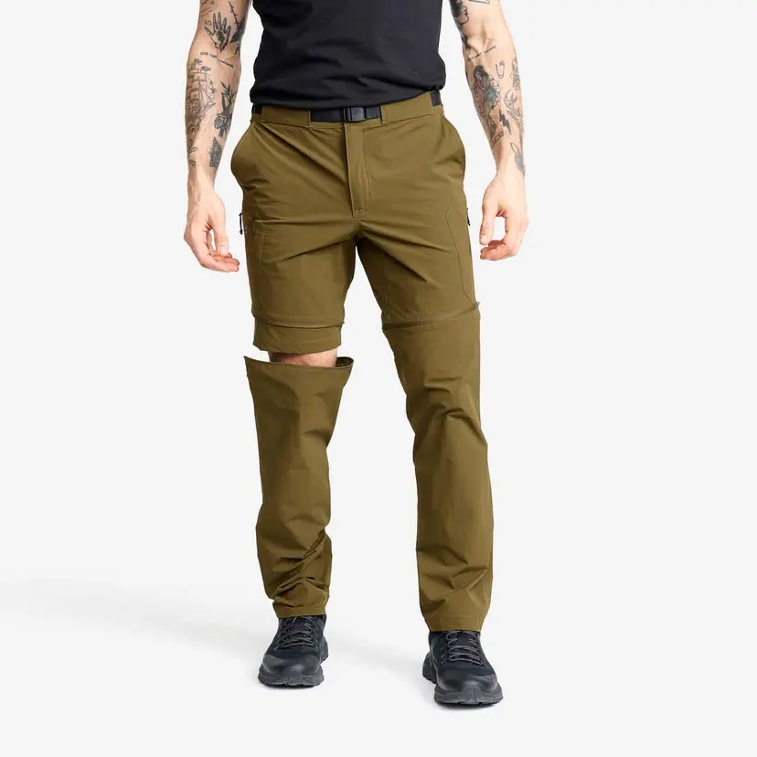 RevolutionRace Elevate Hiking Zip-off Pants Herre Dark Olive