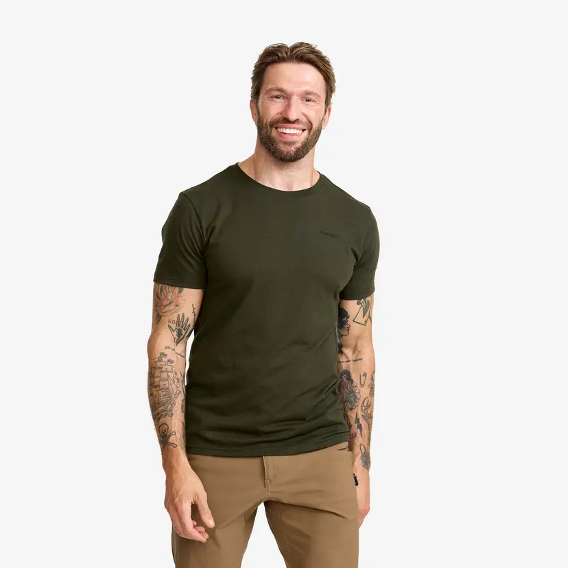 RevolutionRace Easy T-shirt Slim Fit Herre Rosin Green