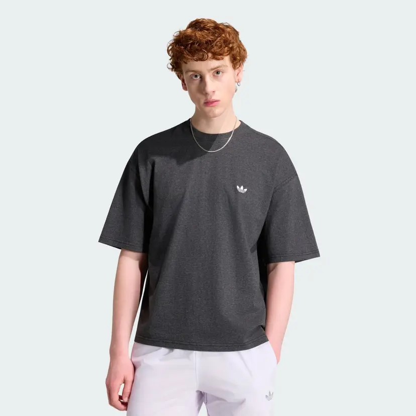 Adidas TREFOIL ESSENTIALS MELANGE LOOSE CROPPED T-SKJORTE