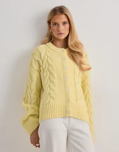 Vero Moda Vero Moda - Gul - Vmsvea Thea Ls O-Neck Cable Cardiga