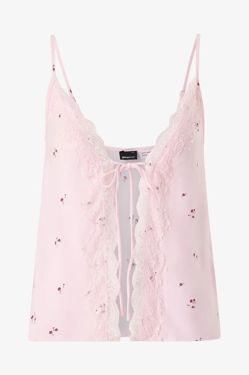 Gina Tricot Pyjamastopp Lace Loungewear Singlet - Flerfarget