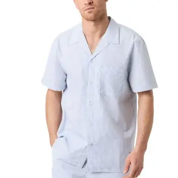 Björn Borg Björn Borg Core Resort Pyjama Shirt Lysblå bomull Small Herre