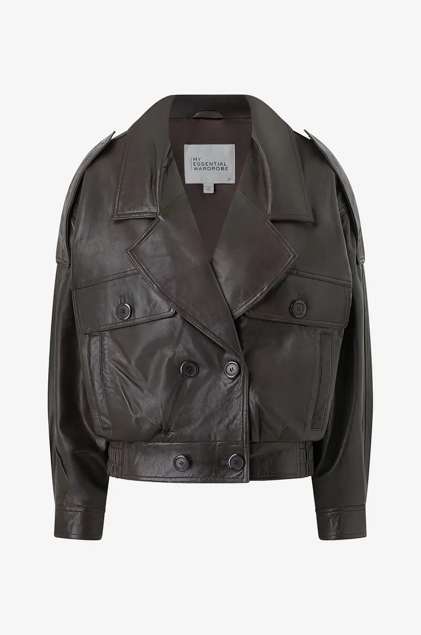 My Essential Wardrobe Skinn jakke Jackiemw Leather Jacket - Brun