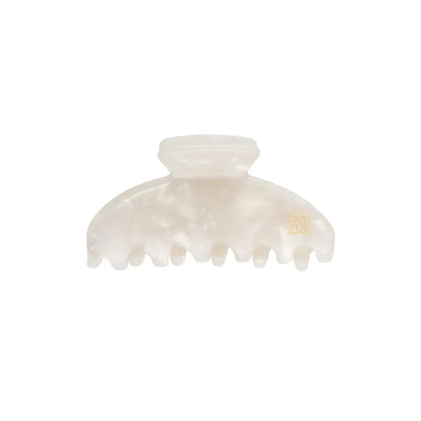 Dark Plain Hair Claw Small Off White