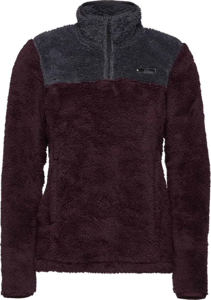 Black Diamond Black Diamond W's Roadie Qtr Zip Fleece Bordeaux-Carbon