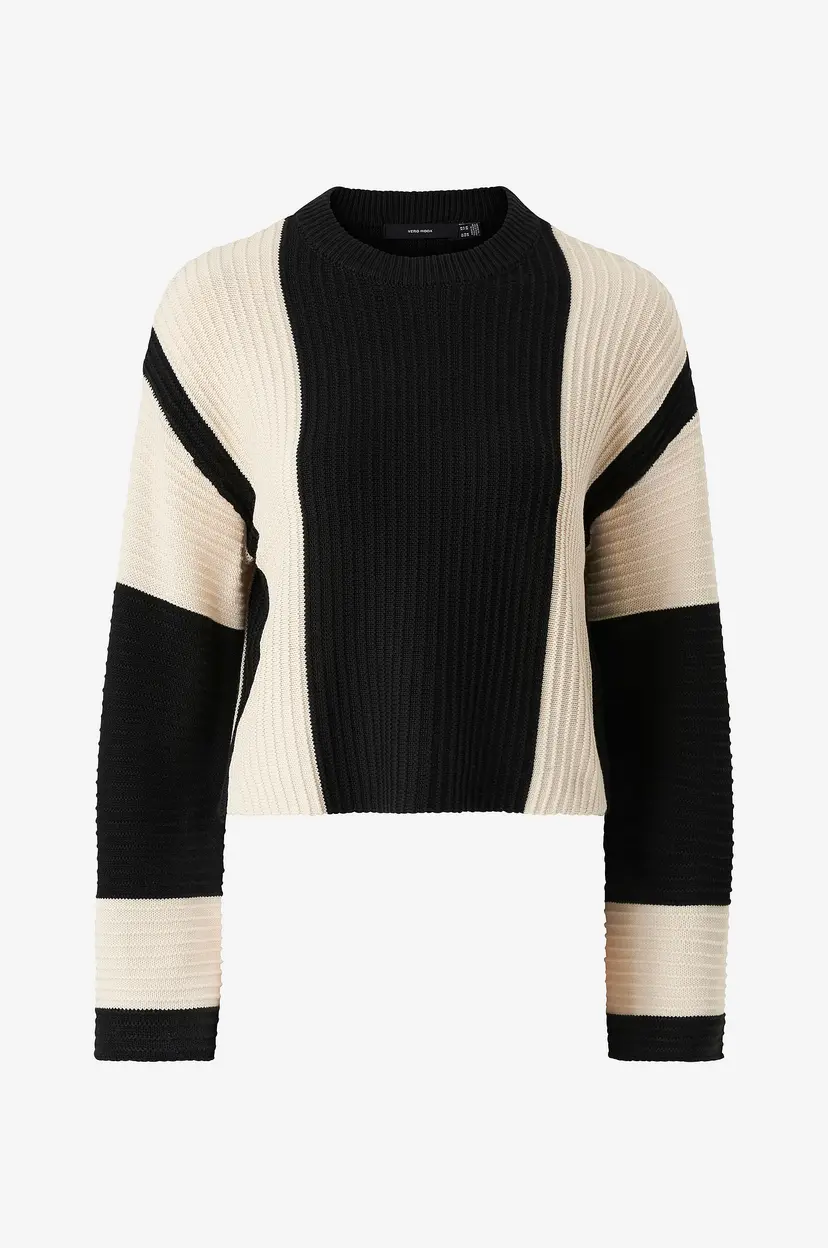 Vero Moda Genser vmGigi LS O-neck Pullover Lcs Rep - Svart