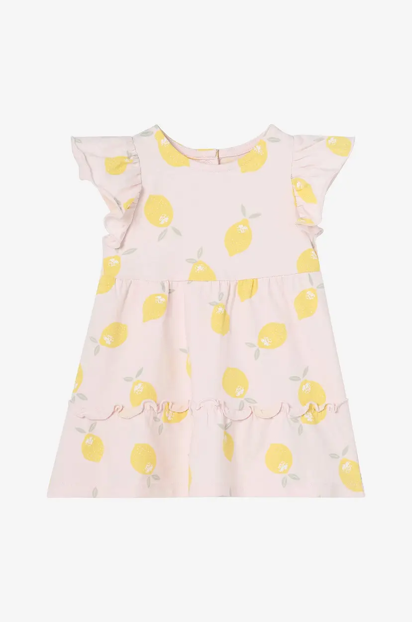 Ellos Collection Jersey kjolen med volanger - Rosa