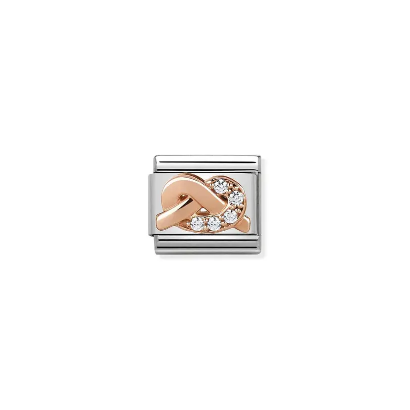 Nomination Cubic Zirconia White Knot Rose Gold