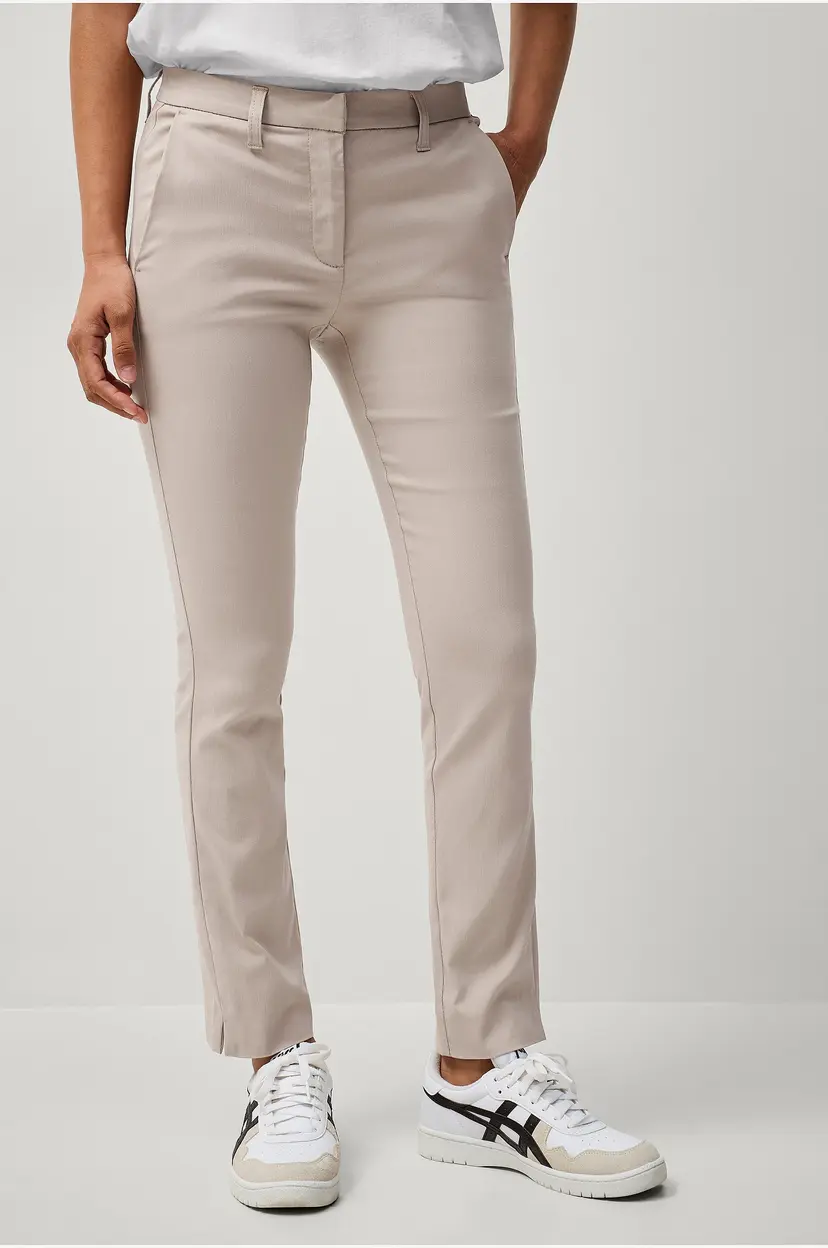 Ellos Collection Flexy Slim fit bukser i superstretch - Natur