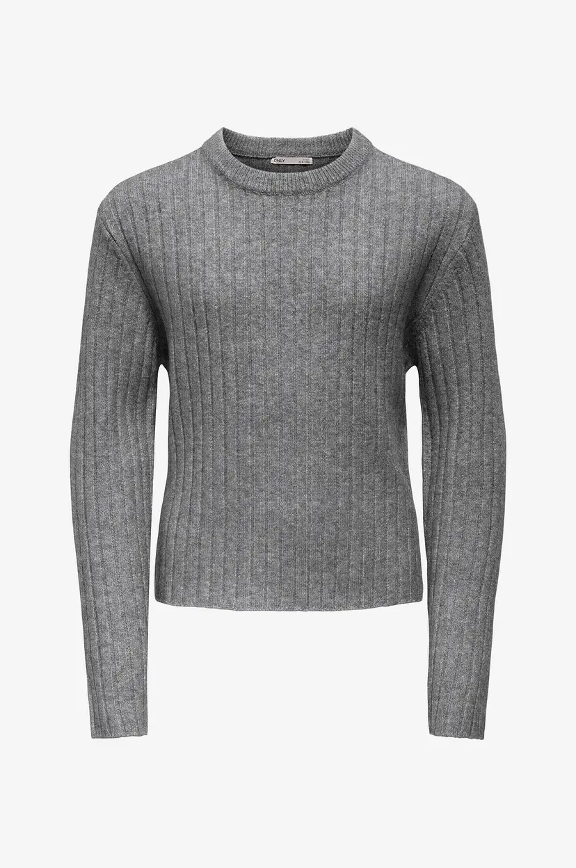 Kids Only Pullover kogJeanett Life LS Rib O-neck CP KN - Grå