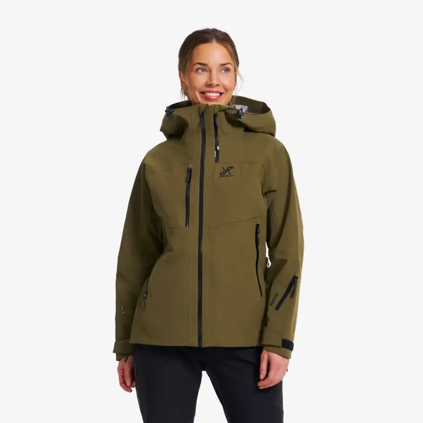 RevolutionRace Cyclone 3L Shell Jacket Dame Dark Olive
