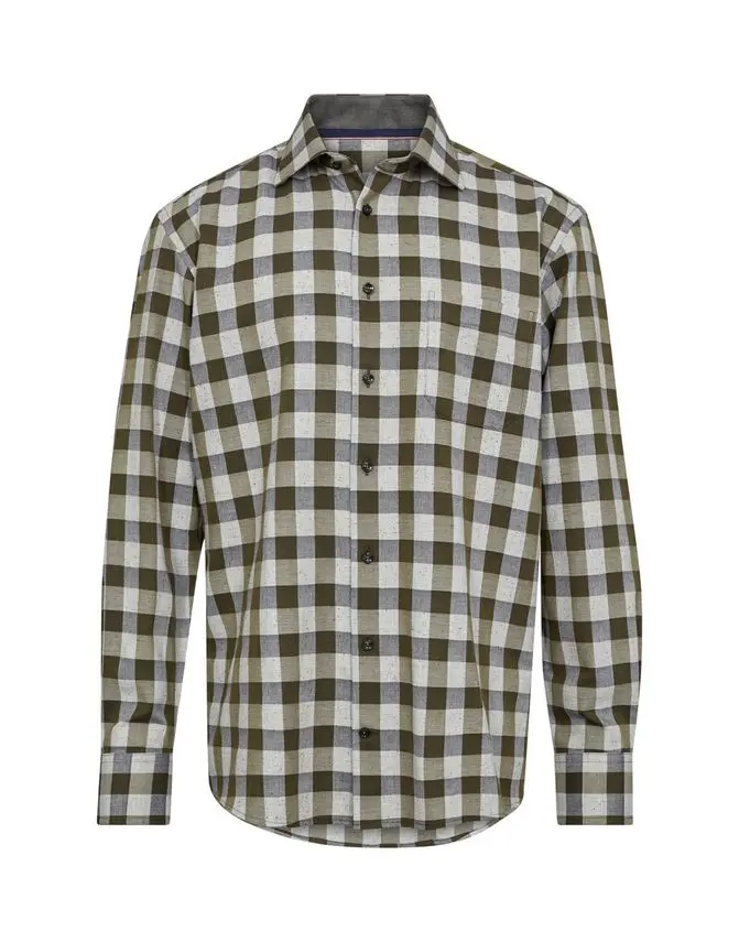 Black Blue Mens shirt l/s regular fit