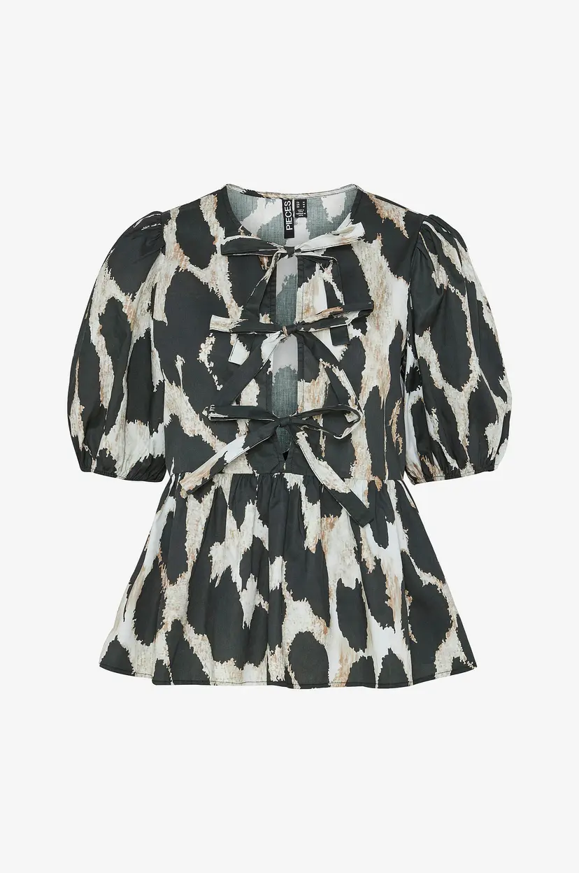 Pieces Bluse pcJade 2/4 O-neck Top D2d - Svart