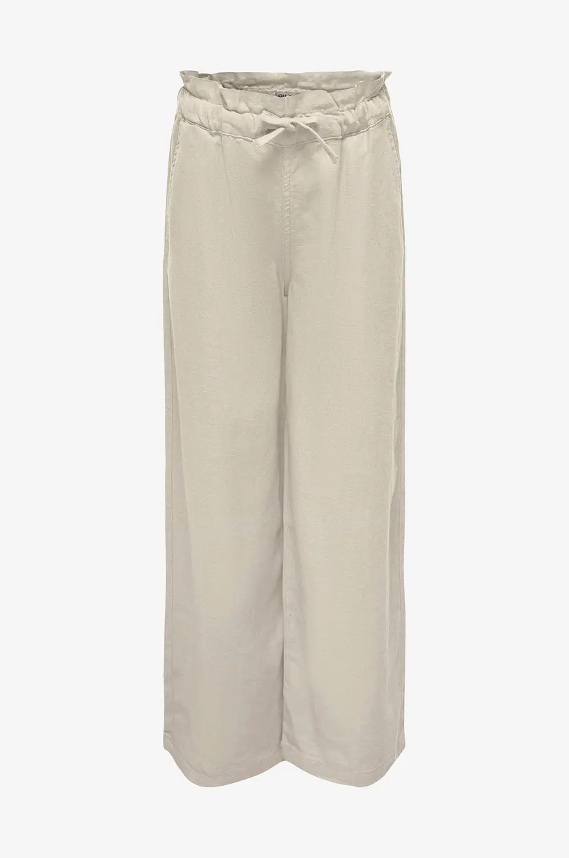 Kids Only Bukser kogCaro PB Wide Linen BL Pant Wvn - Beige
