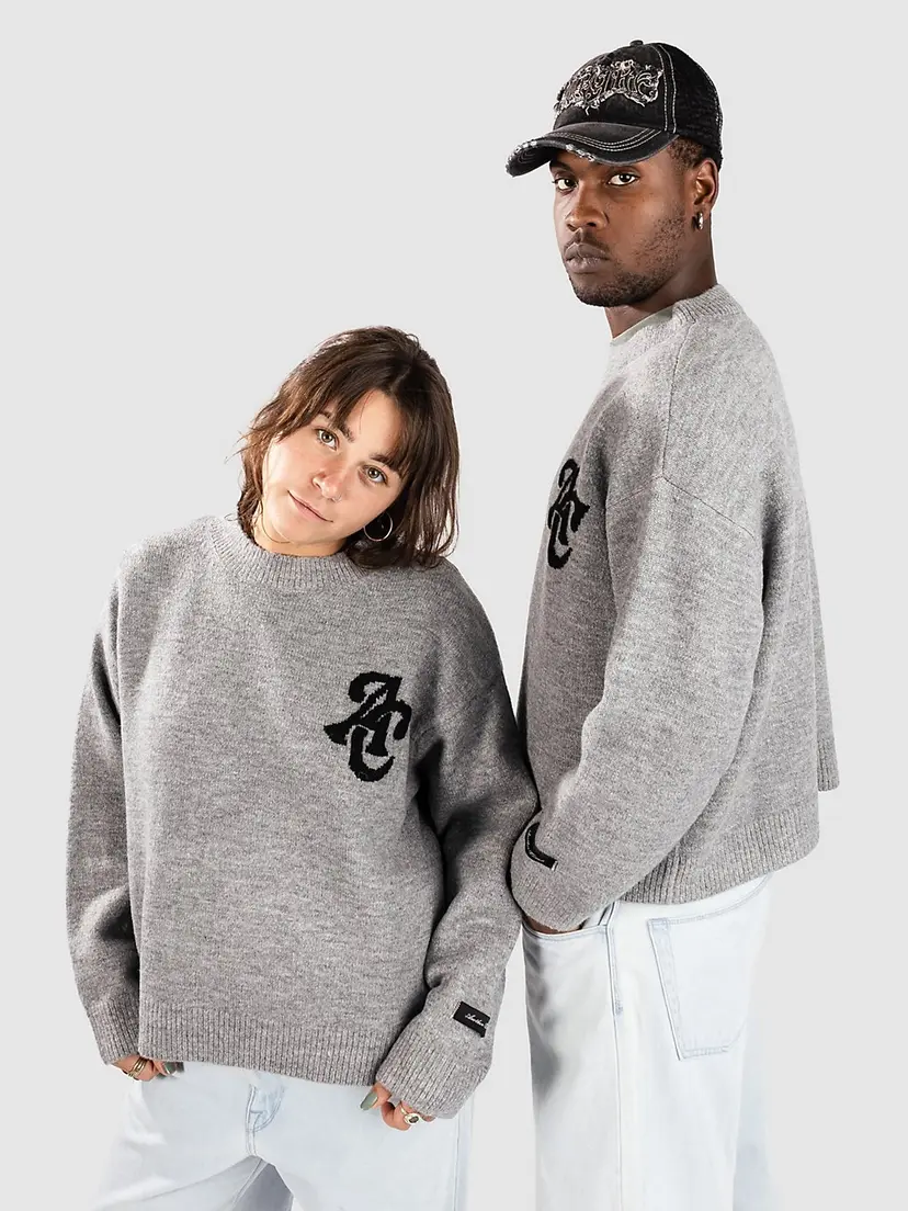 Another Cotton Lab Another Cotton Lab Another Set Knit Strikket genser grå