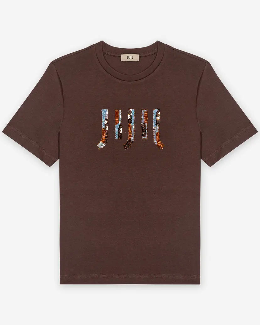 Jijil Jijil JPE26TS181 Brown T-shirt