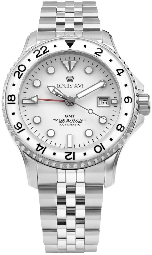 Louis XVI Louis XVI Herreklokke LXVI1430 Mirabeau Hvit/Stål Ø41 mm