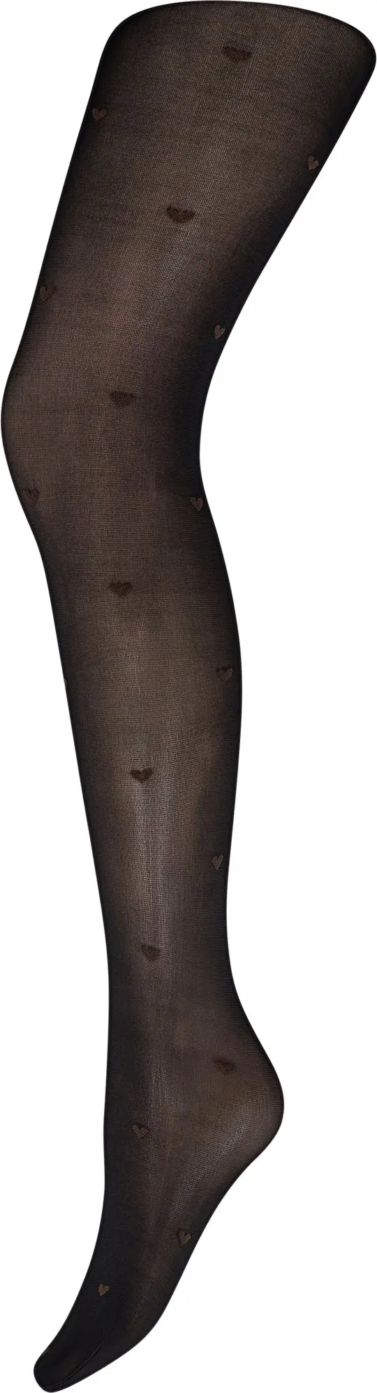 Hype The Detail Hype The Detail - Tight Heart 50 Den - Black w Brown Hearts