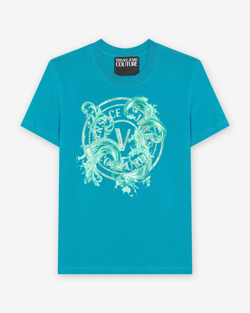 Versace Jeans Couture Versace Jeans Couture Emblem Wave Blue T-shirt