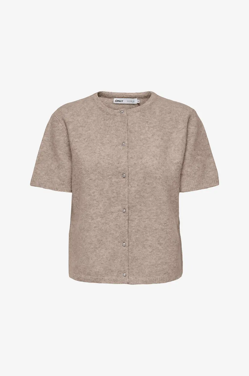 ONLY Topp onlElla S/S Cardigan EX Knt - Beige