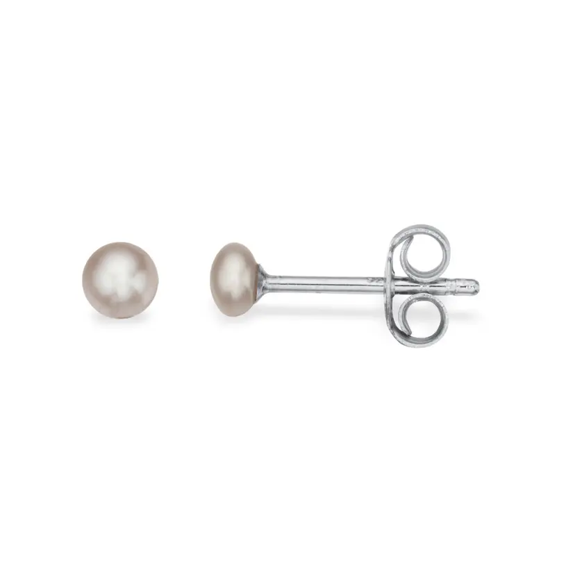 Scrouples Scrouples - Sølv Ørestikker med Flade Ferskvandsperler, 4,5mm- 111962s