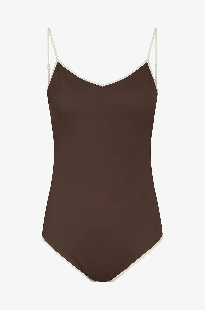 Neo Noir Badedrakt Felice Solid Contrast Swimsuit - Brun