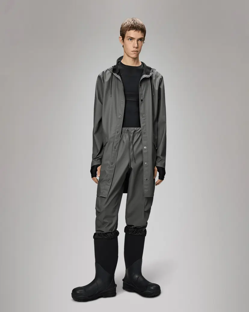 Rains Rains 12020 Grey Long waterproof parka