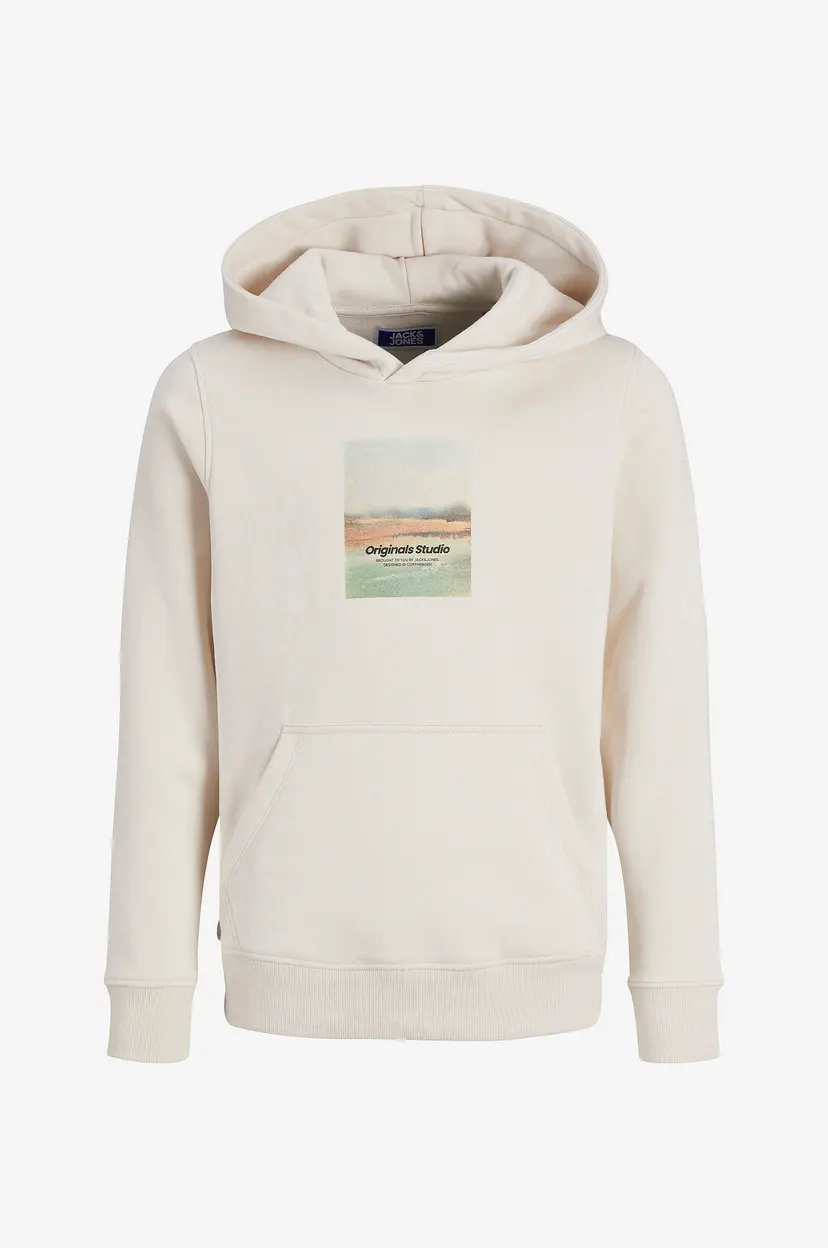 Jack & Jones Junior Hettegenser jorVesterbro Newton Boxfrontsweat B - Beige