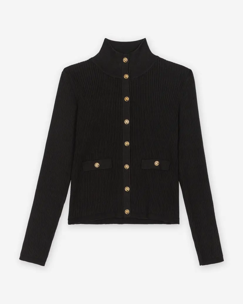 Karl Lagerfeld Karl Lagerfeld Knit cardigan Black Knitted coat