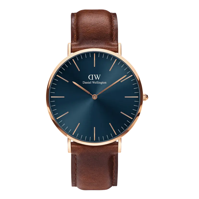 Daniel Wellington Rose Gold 40mm Watch Classic St Mawes Arctic | DW