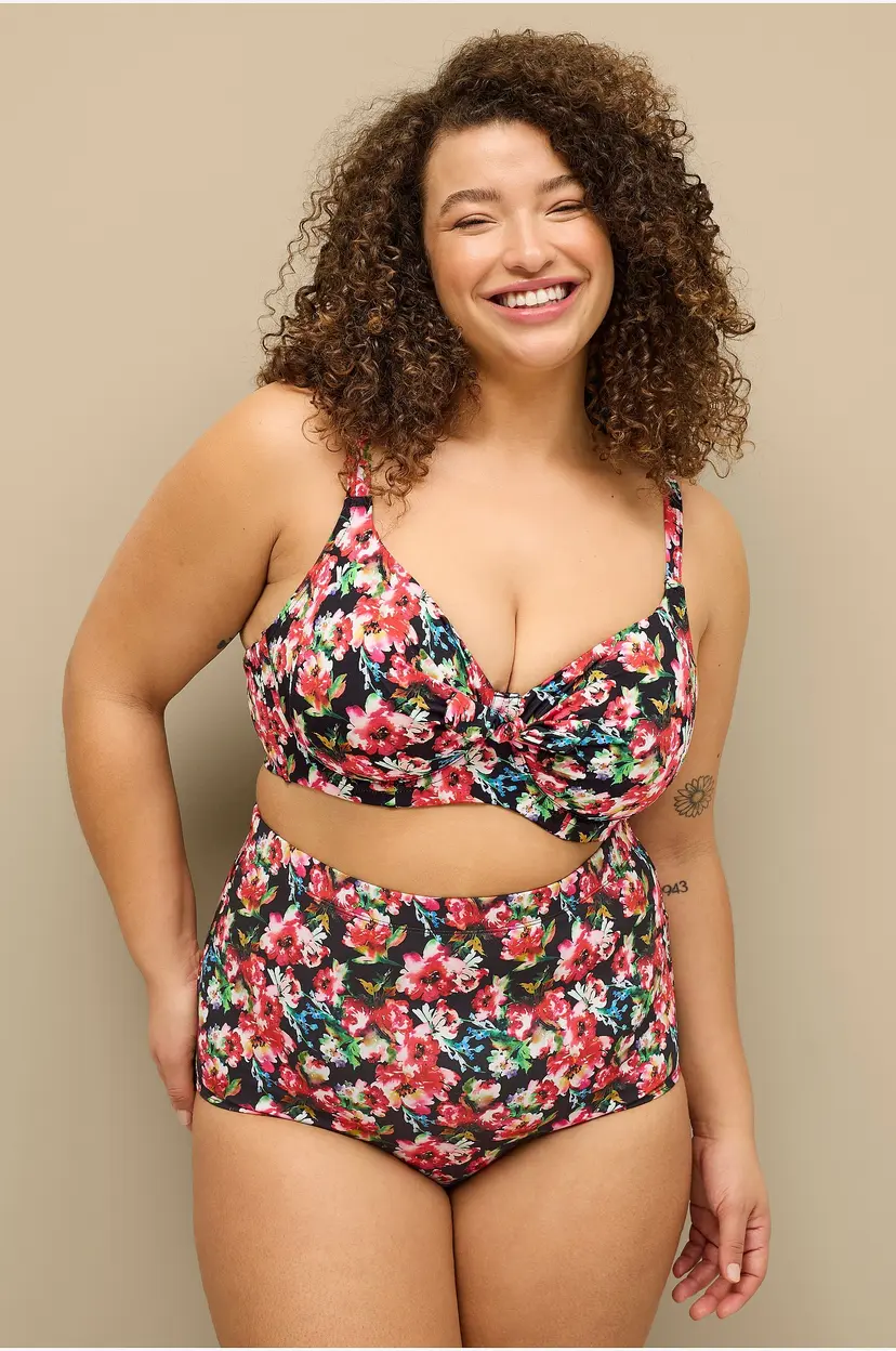Ellos Plus collection Maxi-bikinitruse med høy midje - Svart