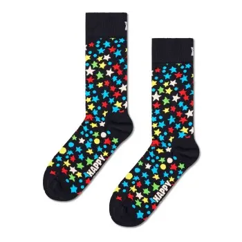 Happy Socks Happy socks Strømper Stars Sock Svart bomull Str 36/40