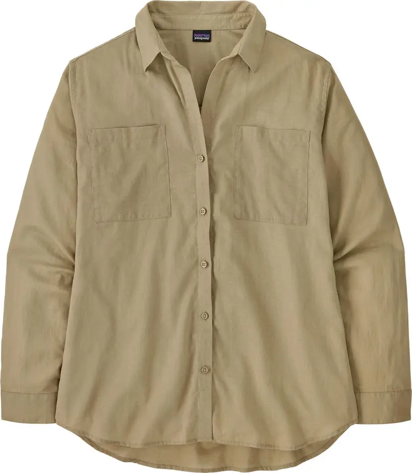 Patagonia Patagonia Women's LW A/C Buttondown Windowpane Dobby: Weathered Stone