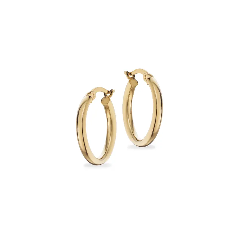 Scrouples Scrouples - Forgyldte creoler med vippelås, 3x19mm - 166442