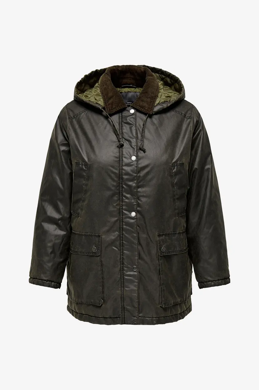 Only Carmakoma Jakke carMountain Hood Washed Jacket - Brun