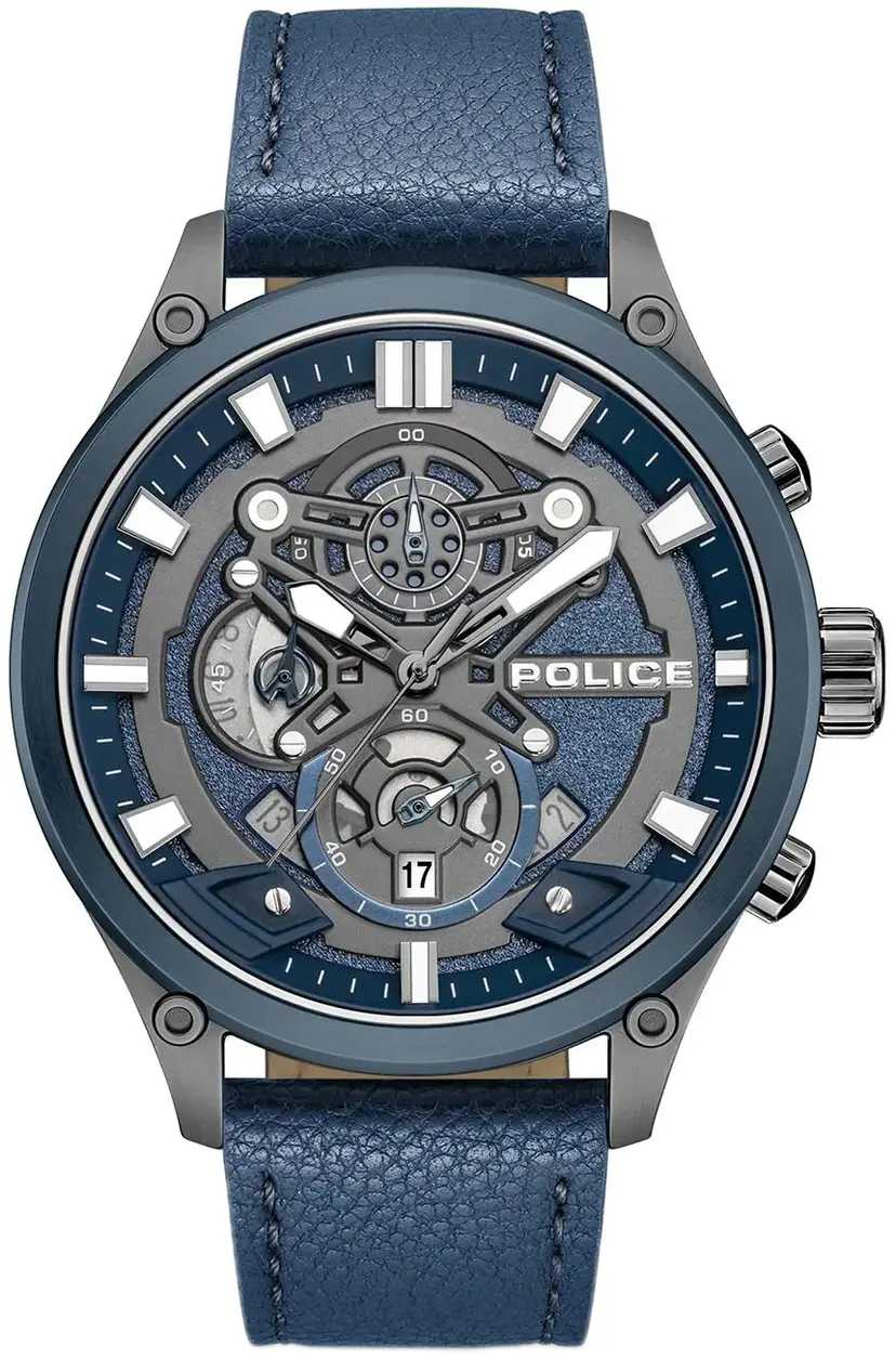 Police Police Herreklokke PEWGC0054206 Wadden Blå/Lær Ø46 mm