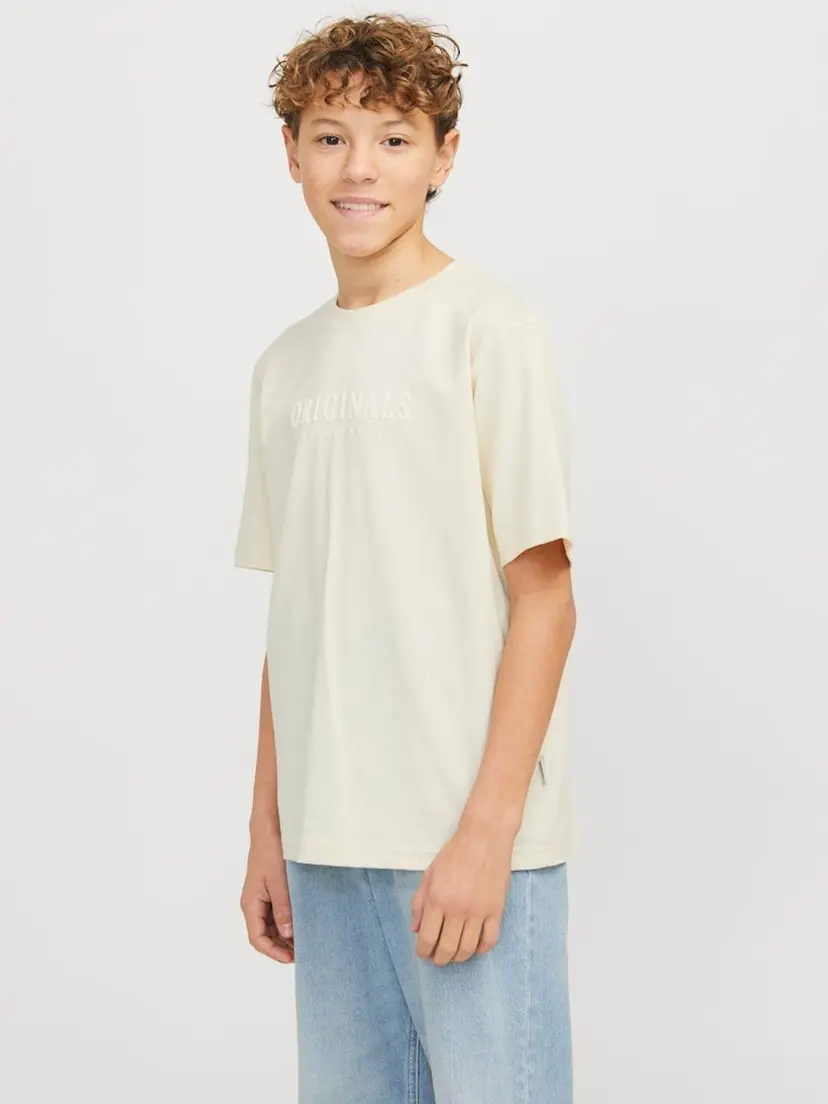 Jack & Jones Junior Jack & Jones Junior Frederiksberg T-Shirt Relaxed Fit Antikkhvit (152 / 12 år)