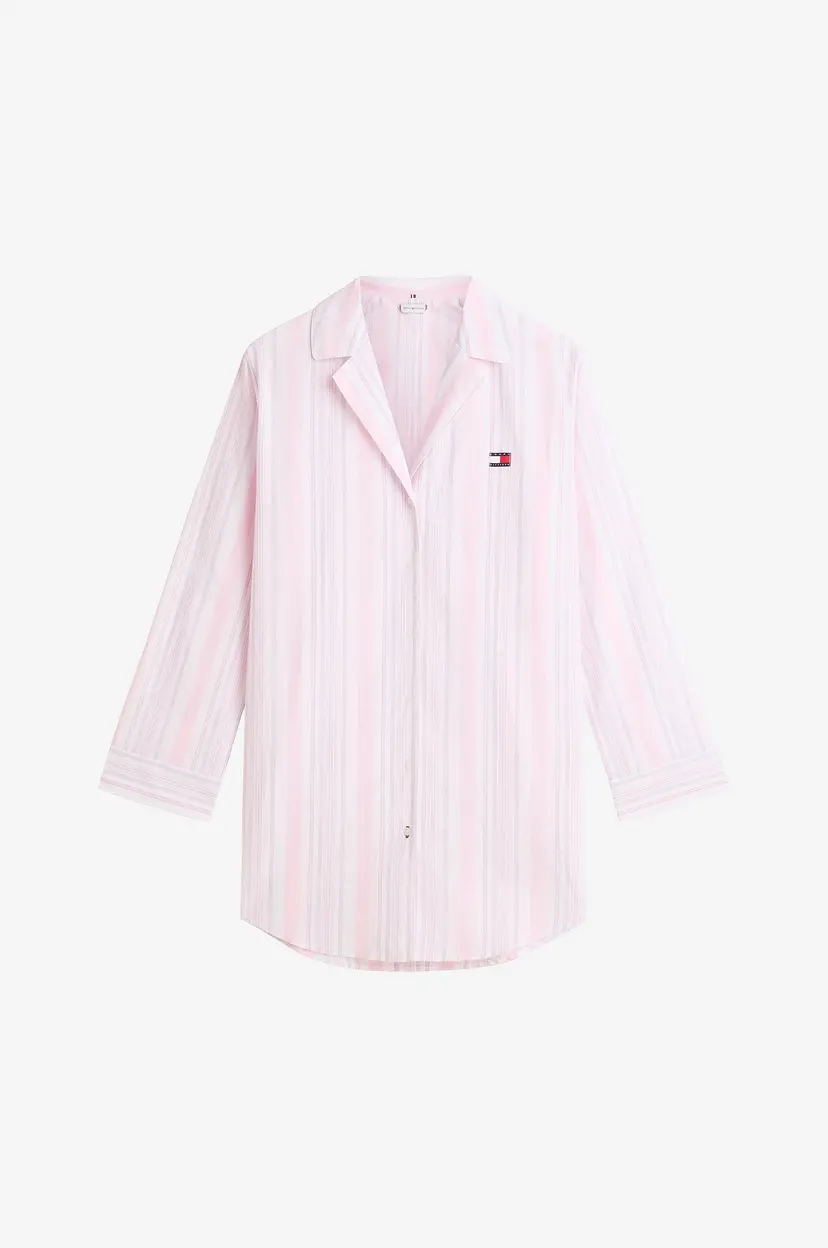 Tommy Hilfiger Pysjamasskjorte LS Poplin - Rosa