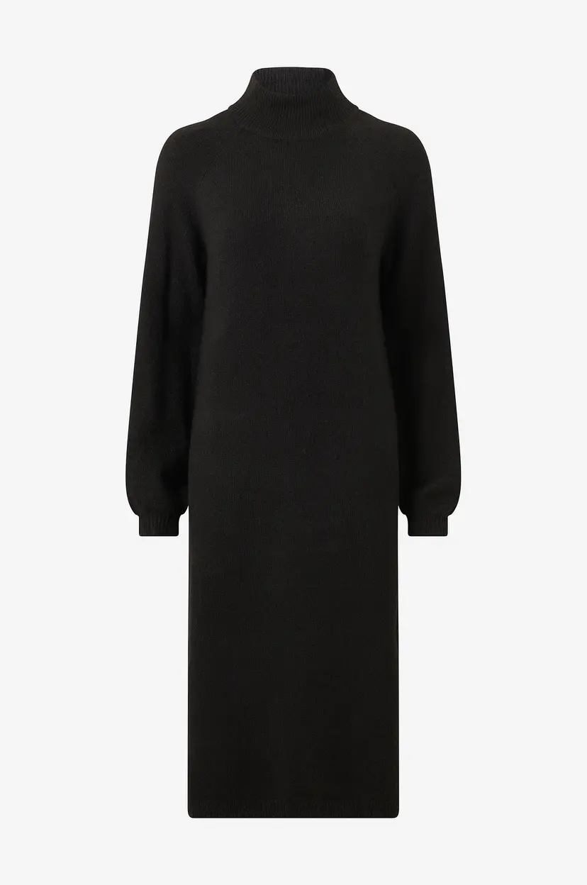 Y.A.S Kjole yasBalis LS Funnel Knit Dress - Svart