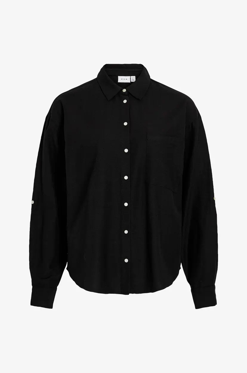 Vila Skjorte viPrisilla L/S Loose - Svart