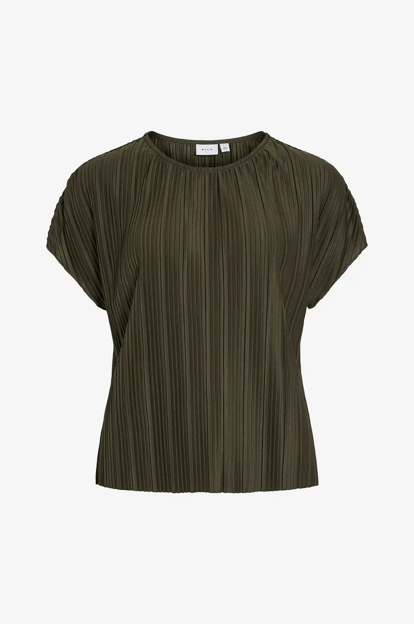 Vila Bluse viTahlia O-neck Capsleeve - Grønn