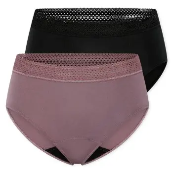 Schiesser Schiesser Truser 2P Care Retro Period Pants Mixed bomull 40 Dame